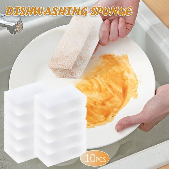 10 Pack Magic Sponge Eraser Extra Thick and Long Lasting Melamine Cleaning Sponges in Bulk - Multi Surface Power Scrubber Foam Cleaning Pads - Bathtub, Floor, Baseboard, Bathroom, Wall Cleaner