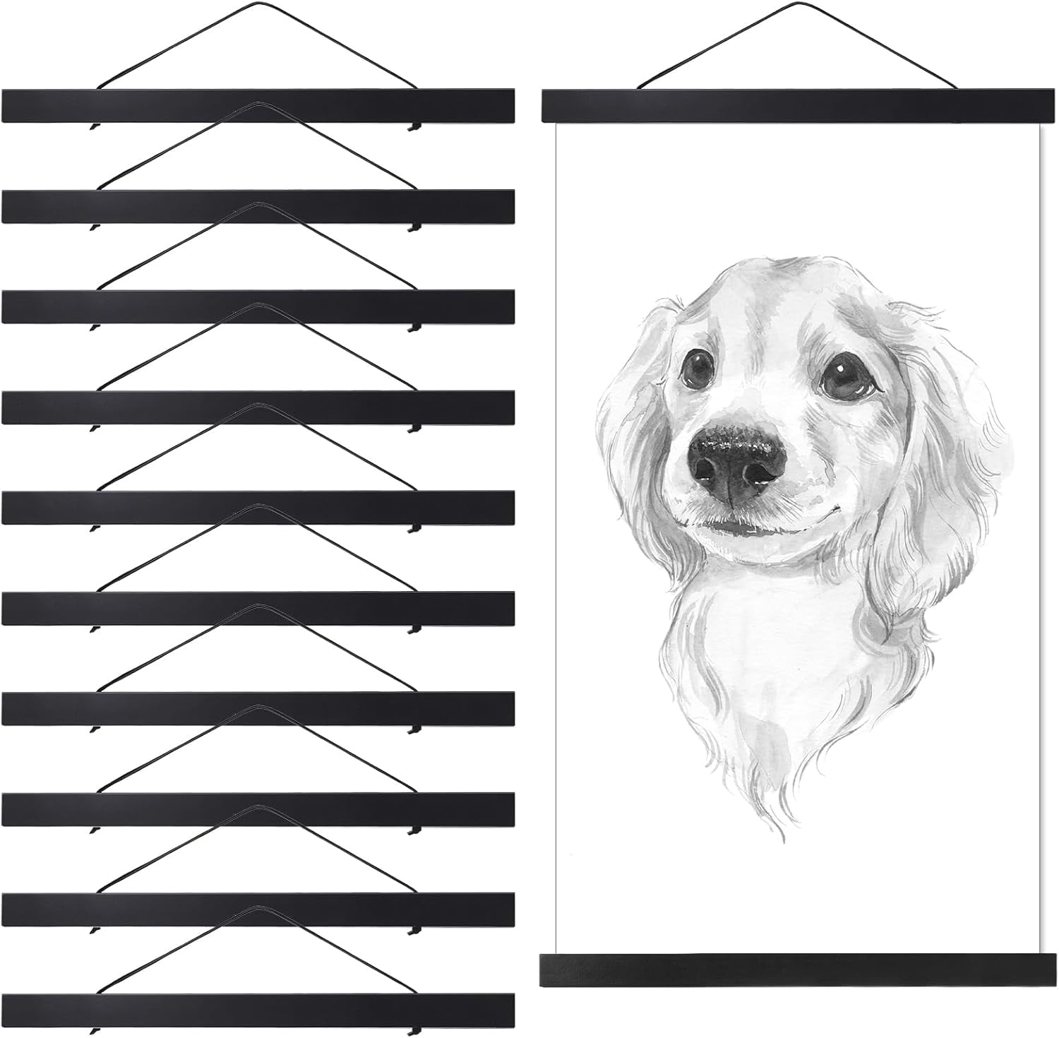 10 Pack Magnet Poster Hanger Frame - 10 Pack Magnet Poster Hanger Frame 12x16 12x18 12x24 Light Pine Wood Magnetic Rails Hanging Frame Rope Magnet Poster Hanger Photo Picture Print Map B 8ed9bed6 4a01 440a 9ad3 417a7885a4f3.63ba4ddeb6b36448e3b26fcd92397fee 