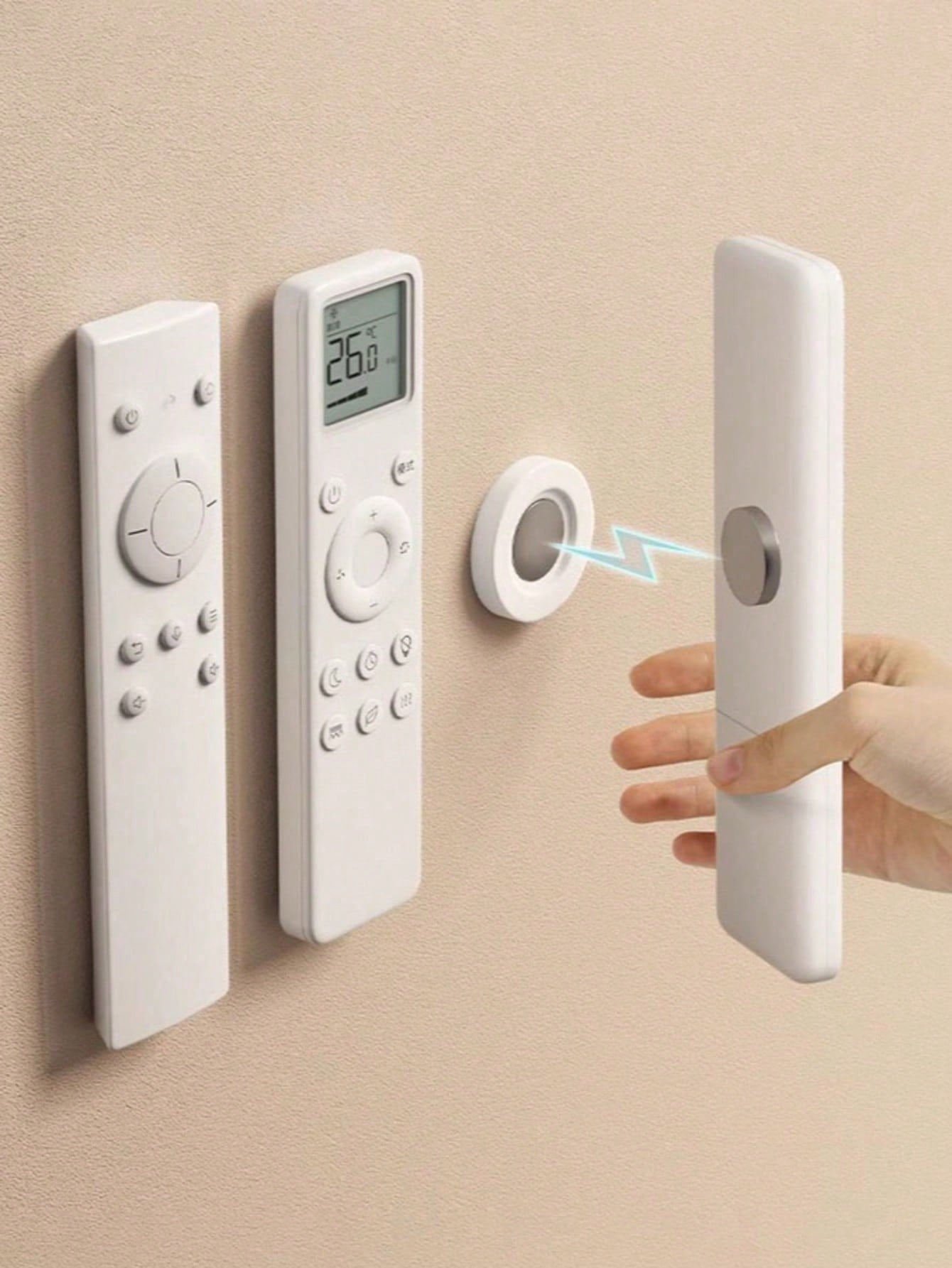 10-Pack Magnetic Remote Control Holder - No-Drill Wall-Mounted ...
