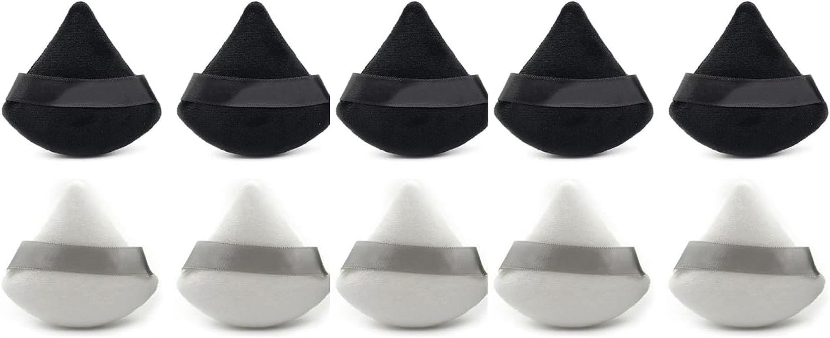 10 Pack Makeup Powder Puffs, Pure Cotton Powder Puff, 2.8inch Triangle Shape Cosmetic Applicator