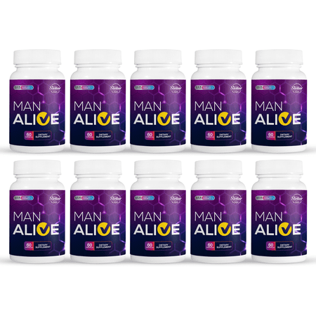 10 Pack Man Alive, stamina libido vitality pills for men-60 Capsules x10