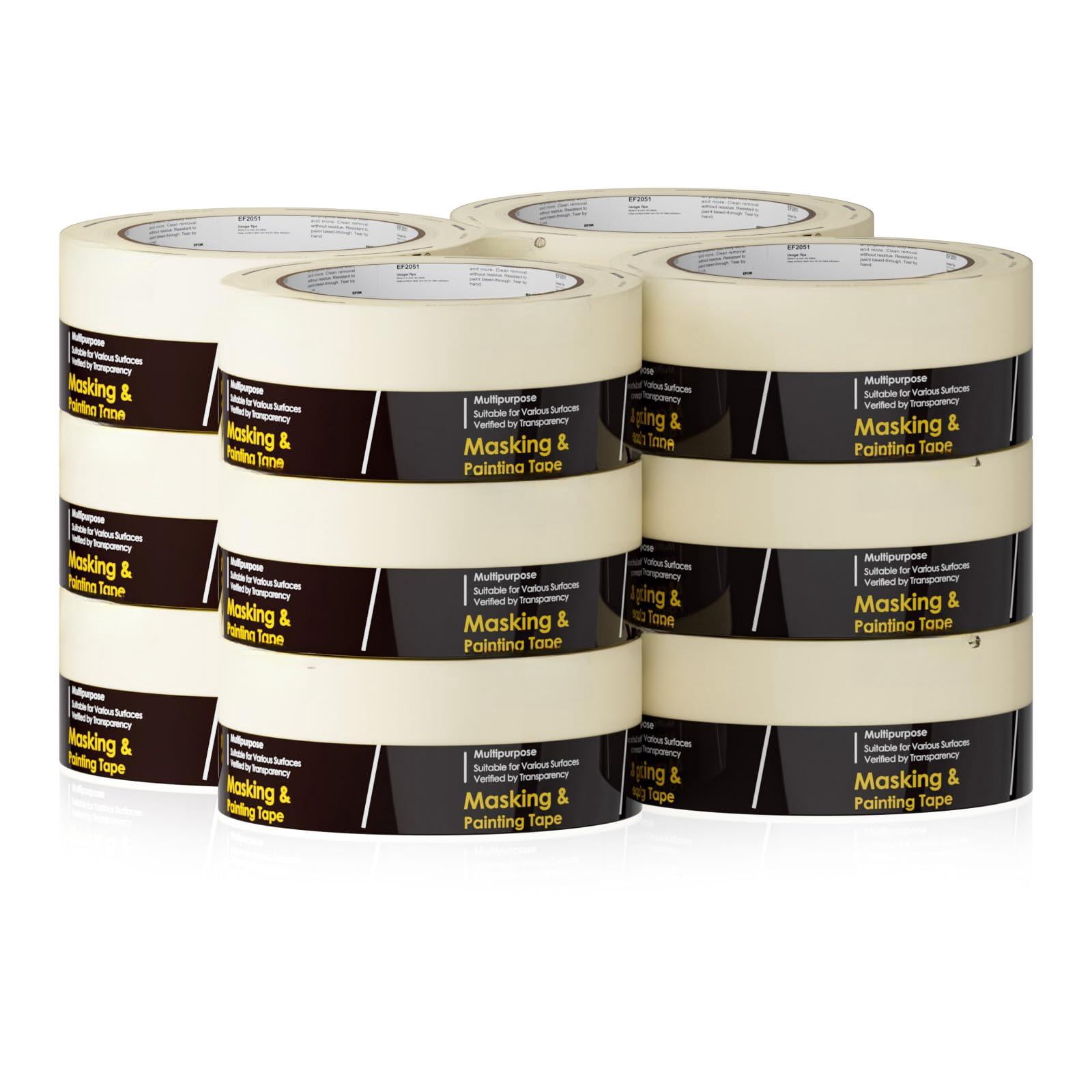 10 Pack Masking Tape 2 Inch Wide Bulk  2026 Upgrade White Painters Anti-uv General Purpose 1.88 * 55 Yards Total 550
