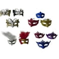 thumbnail image 1 of 10 Pack Masquerade Masks Venetian Masks Halloween Party Wedding New Years Table Décor Mardi Gras Party Favor Party Accessory UNISEX, 1 of 2
