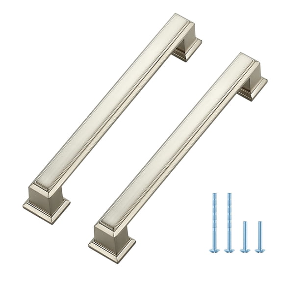 10 Pack Matte Black Cabinet Pulls, 5 Inch (128mm) Hole Center Zinc ...