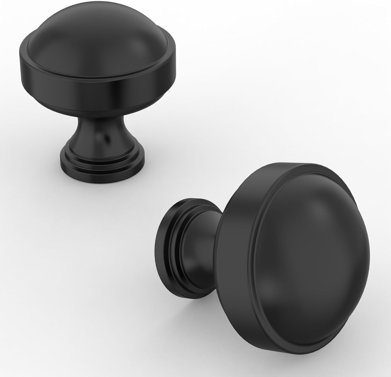 10 Pack Matte Black Kitchen Knobs Round Dresser Knobs Drawer