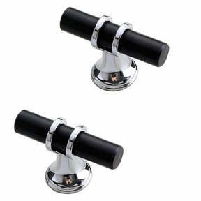 10 Pack Matte Black and Silver Knurled Cabinet Knobs Kitchen Black Knobs Drawer Pulls Hardware for Cupboard