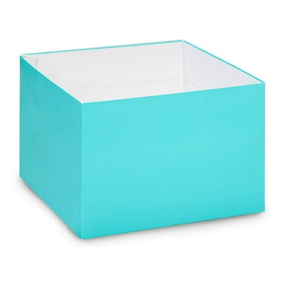 10 Pack, Matte Turquoise Box Base 10x10x5.5" for Food Packaging, Lids Sold Separately