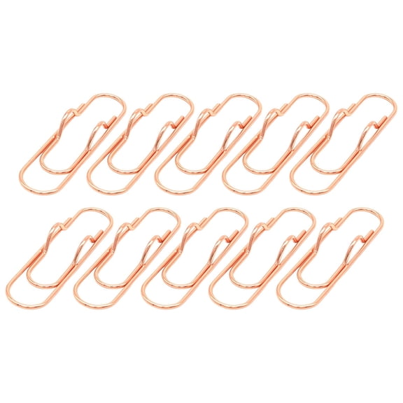 10 Pack Metal Pen Clips, Cosmug Paperclip Pen Holders, Reliable Pen Holder Clips, for Notebook Organization, Document Sorting and General Daily Use, Rose Gold