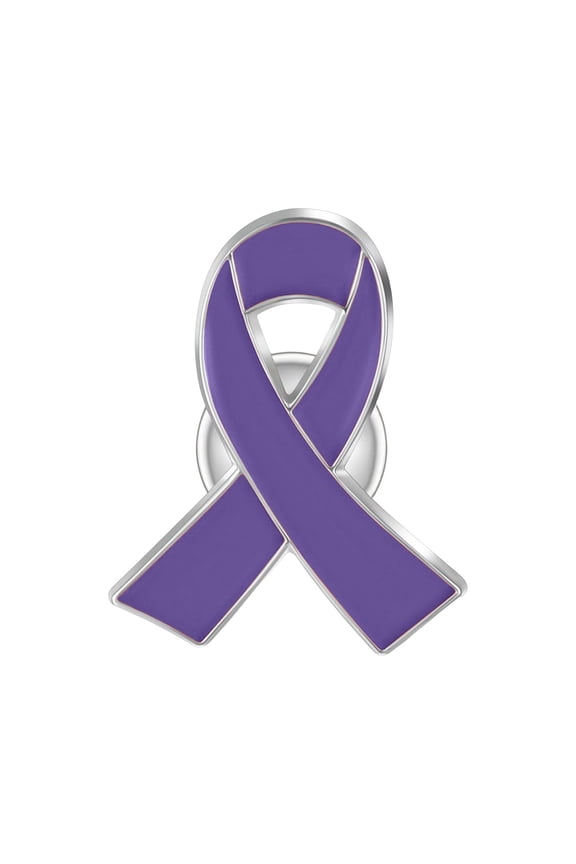 10-Pack Metal Ribbon Pins - Alloy Awareness Lapel Pins for Cancer, Hope & Faith - Enamel Ribbon Brooches for Charity Events, Men & Women