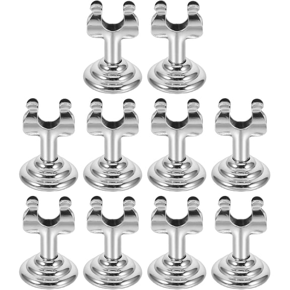10 Pack Metal Sign Clips for Retail Price Tags and Bakery Displays, Silver Shelf Label Holders