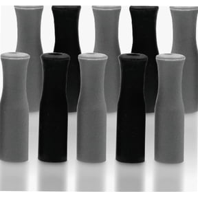 10 Pack Metal Straw Covers, Silicone Tips for .25" Wide Regular Stainless Steel Metal Straws (Dark Colors)
