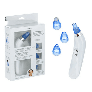 10 Pack Microdermabrasion Pore Cleansing Device, Deep Clean, Exfoliate, Remove Blackheads with 4 Interchangeable Suction Heads for Rejuvenated Complexion, Professional Skincare at Home, Bulk, White