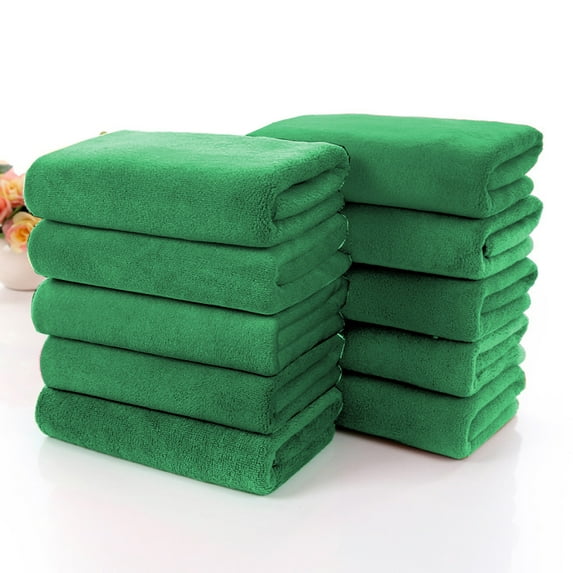 10 Pack Microfiber Drying Towel for Barber Shop and Beauty Salon, Highly Absorbent for Hair and Cleaning Tasks, Polyester Material 30x70cm Size