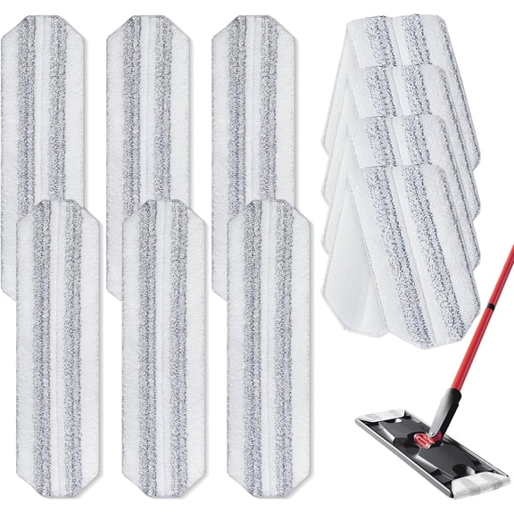 10 Pack Microfiber Mop Pad Refills Compatible with O-Cedar H2prO Flat Mop System, 15.94 x 4.33 in, Washable