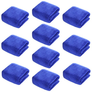 POLYTE Microfiber Quick Dry Lint Free Bath Towel, 57 x 30 in, Pack of 4  (Blue)