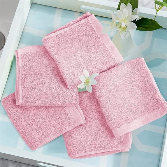 10 Pack Microfiber Washcloths - Soft, Absorbent, Small Size With Hanging Loop - For Bathroom, Kitchen, Travel, ,