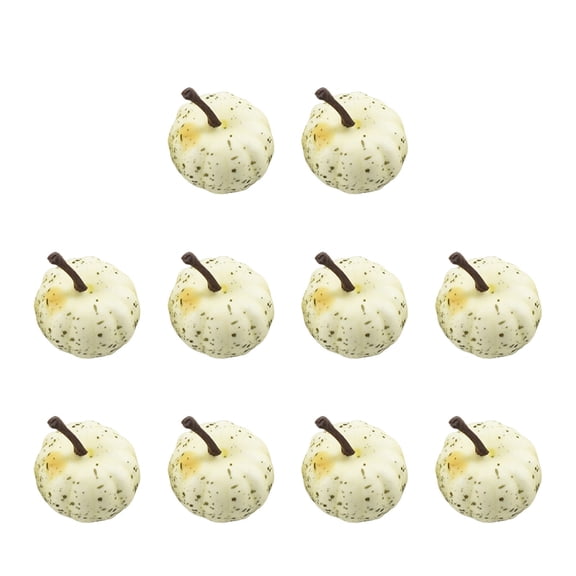 10 Pack Mini Artificial Pumpkins & Gourds, Lifelike Fake Foam Small Pumpkins in Mixed Colors, Fall Harvest Thanksgiving Halloween Decor for Table Centerpiece Bowl Basket Wreath Tiered Tray Decor