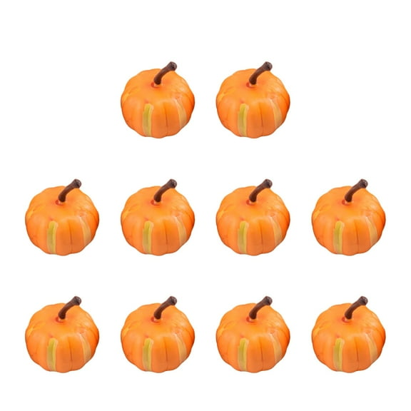 10-Pack Mini Artificial Realistic Pumpkins Set for Fall Harvest Thanksgiving Halloween Decorations Home Garden Decor