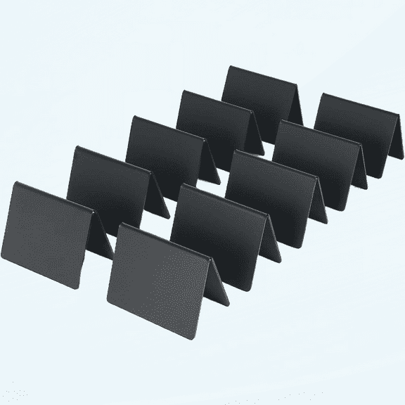 10 Pack Mini Black Acrylic Chalkboard Signs Food Labels for Party Buffet Chalkboard Signs with Stand for Bakery, Wedding, Table Numbers, Birthday Parties, Menu Board Price Display 4x3"