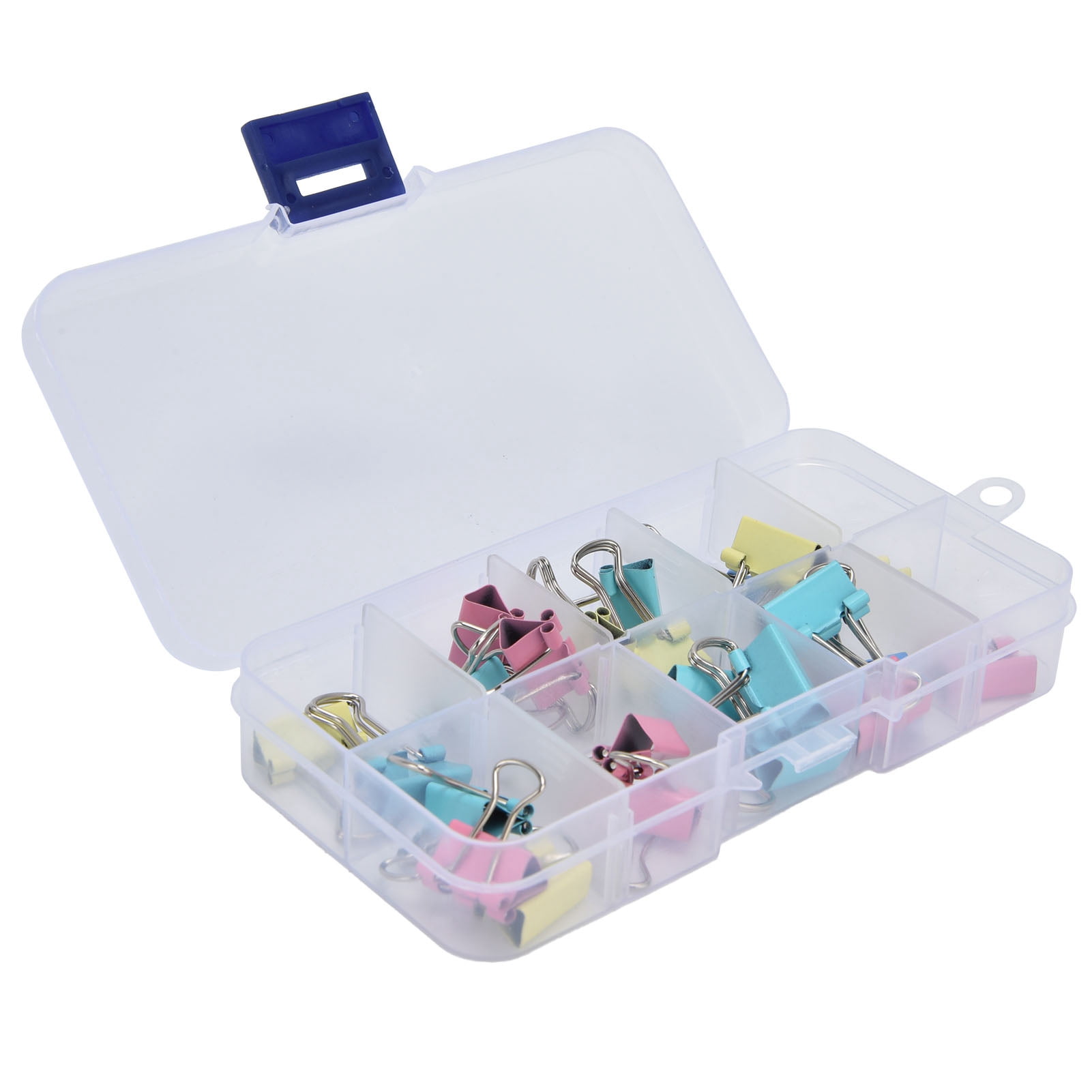 10 Pack Mini Clear Storage Containers with 10 Grid Dividers Plastic Craft Tackle Boxes Organizer
