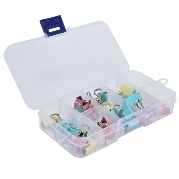 10 Pack Mini Clear Storage Containers with 10 Grid Dividers Plastic Craft Tackle Boxes Organizer for Beads, Buttons, DIY Jewelry