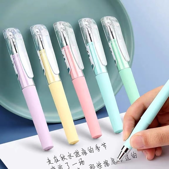 10 Pack Mini-Gel Pens 0.5mm Fine Point, Small Retractable Ballpoint Pen Black Ink, Pocket Size Smooth Writing for Office
