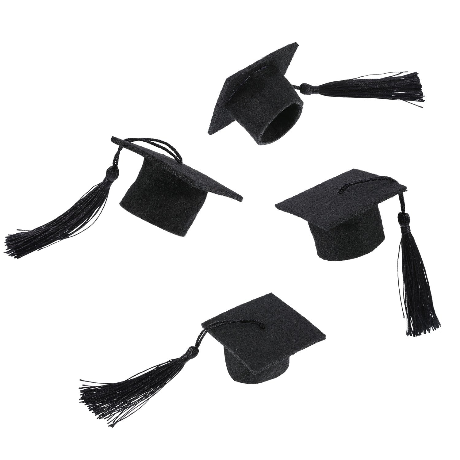 10 Pack Mini Graduation Cap for Craft Small Graduation Hats with Red ...
