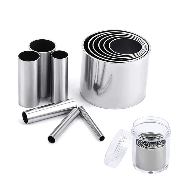 10 Pack Mini Stainless Steel Cookie Cutters with Storage Box, Assorted Geometric Shapes Tiny Biscuit Molds for Kids Baking, Fondant, Fruit, Sandwich and DIY Clay Crafts