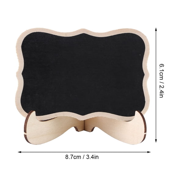 10 Pack Mini Wooden Chalkboards for Bar, Kitchen & Wedding Decor - 3.4 x 2.4 Inch Desktop Message Boards with Stand 10Pcs Crafts Display Bar Desktop Message Wedding Decorations