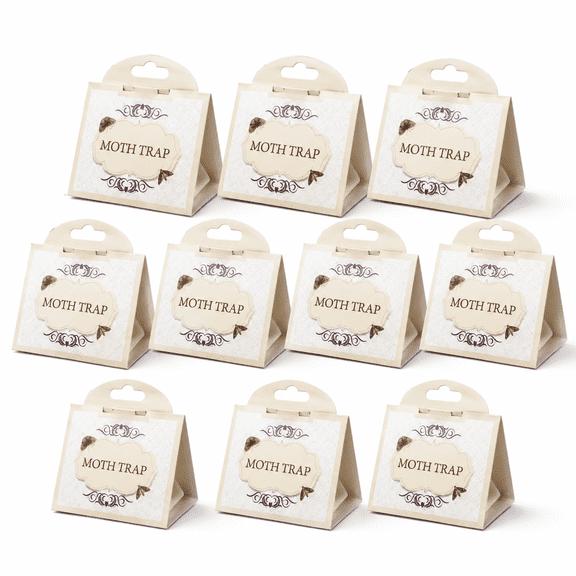 10 Pack Moth Traps for Home, Clothes Moth Catcher, Non-Toxic Sticky Traps for Closet, Wardrobe, Pantry and Storage Areas, Indoor Pest Control Solution