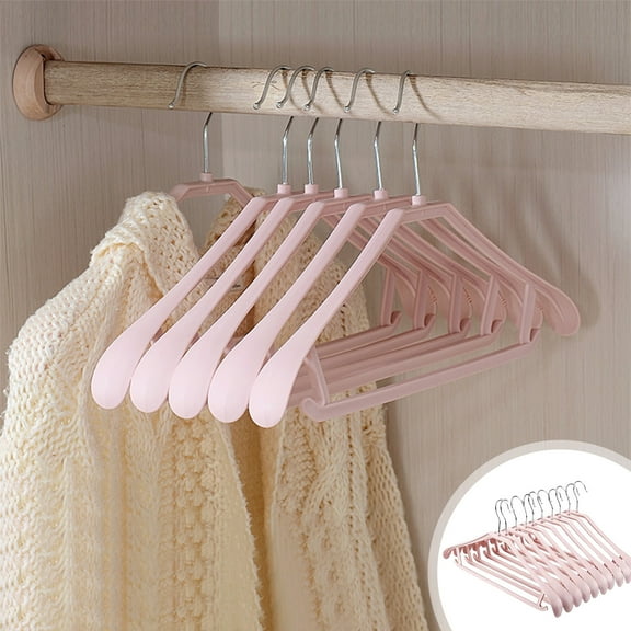 10-Pack Multifunctional Hanging Racks, Non-Slip Drying Hangers with Double Hooks, Space-Saving ABS Plastic Clothes Racks, 16.14x8.46 Inches (Blue/Green/Beige/Pink)