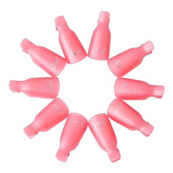 10 Pack Nail Polish Remover Clips, Gel Polish Soak Off Caps for Nail Art Removal, TIKA