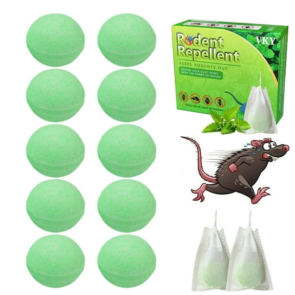 10 Pack Natural Mouse Repellent Pouches - Rodent Repellent Safe Ingredients Peppermint Oil Effective Mice & Rat Control for Indoor Use