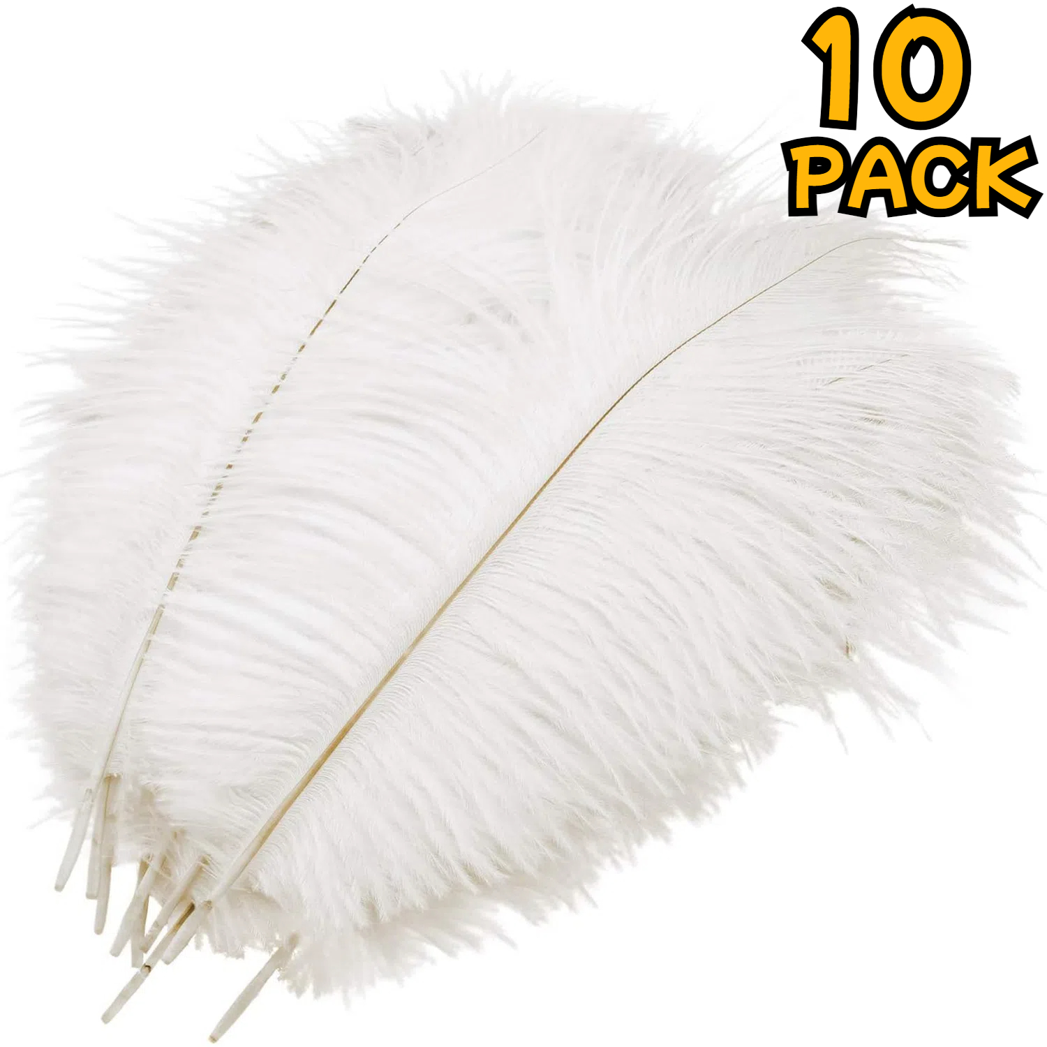 Efavormart 12 Pack | 13"-15" Black Natural Plume Real Ostrich Feathers ...