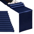 thumbnail image 1 of YMHPRIDE 10 Pack 108" x 12" Navy Blue Satin Table Runners Reversible for Wedding and Party D√É¬©cor, 1 of 7
