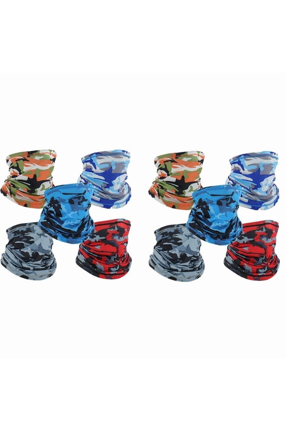 10 Pack Neck Gaiter Face Mask Mens Womens Balaclavas UV Scarf Multipurpose Headwear