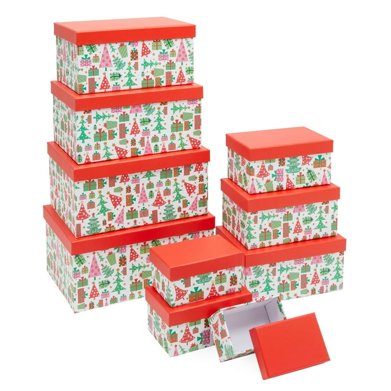 Christmas boxes with lids discount