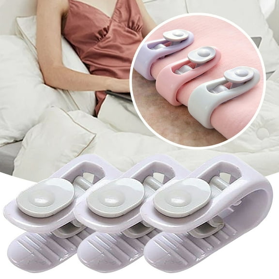 10 Pack No Pin Bed Sheet Fasteners Upgraded Thumb Grip Design For Securing Blankets & Comforters & Reusable