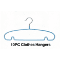 thumbnail image 1 of Non-Slip Clothes Hangers | Heavy Duty Stainless Steel with Rubber Coating | Space Saving Shoulder-Friendly Design | Black/White/Green/Blue/Pink/Gray | 40x19x5cm, 1 of 7