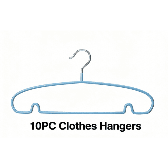 Non-Slip Clothes Hangers | Heavy Duty Stainless Steel with Rubber Coating | Space Saving Shoulder-Friendly Design | Black/White/Green/Blue/Pink/Gray | 40x19x5cm