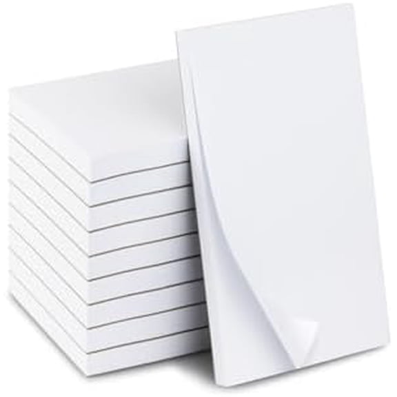 10 Pack Note Pads 3x5 | 100 Sheets Per Memo Pad | Server Note Pads | Scratch Pads for Writing | White Blank Notepads in Bulk | Small Notepad | Paper Pads for To Do Grocery List$$Office