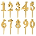 thumbnail image 1 of 10-Pack Number Candlestick Holders, Plastic Digital Candle Stand Decorations, Handcrafted Reusable Number Markers, Perfect for Birthday Cakes Anniversary Celebrations Wedding Table Numbers, 1 of 2
