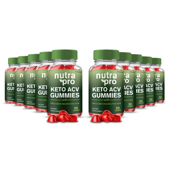 (10 Pack) Nutra Pro Keto ACV Gummies, NutraPro Keto + ACV Supplement for Ketogenic Diet, Premium Formula, Organic Ingredients, 10 Month Supply