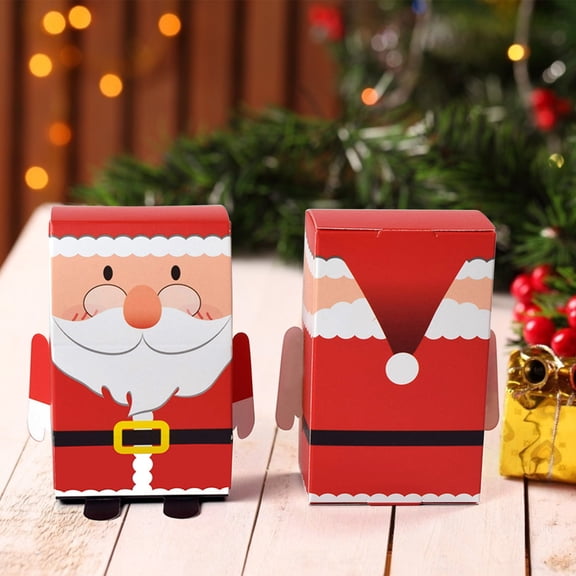 10 Pack Of Christmas Santa Candy Box Adorable Snowman Gift Packaging Box For Christmas Eve And Wrapping Ample Capacity