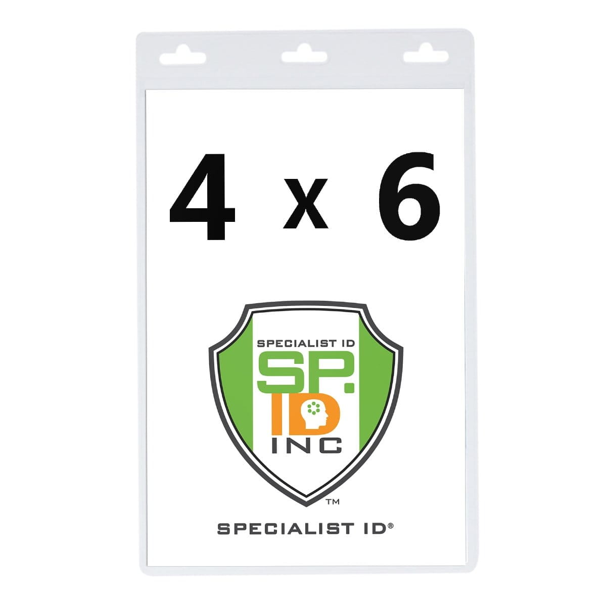 10 Pack - Oversized 4X6 Vinyl ID Badge Holder Vertical for Extra Large ...