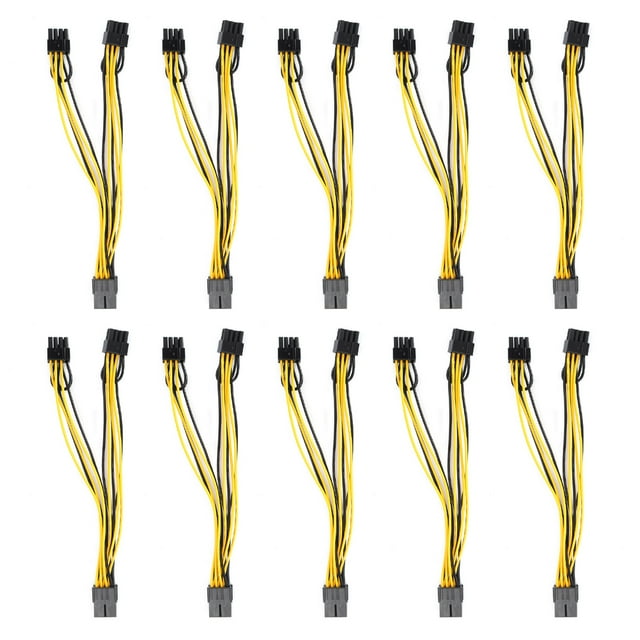 10 Pack Pcie Cable 8 Pin Pcie To 2xpcie 8 Pin 6 Pin 2 Pin Pci Express