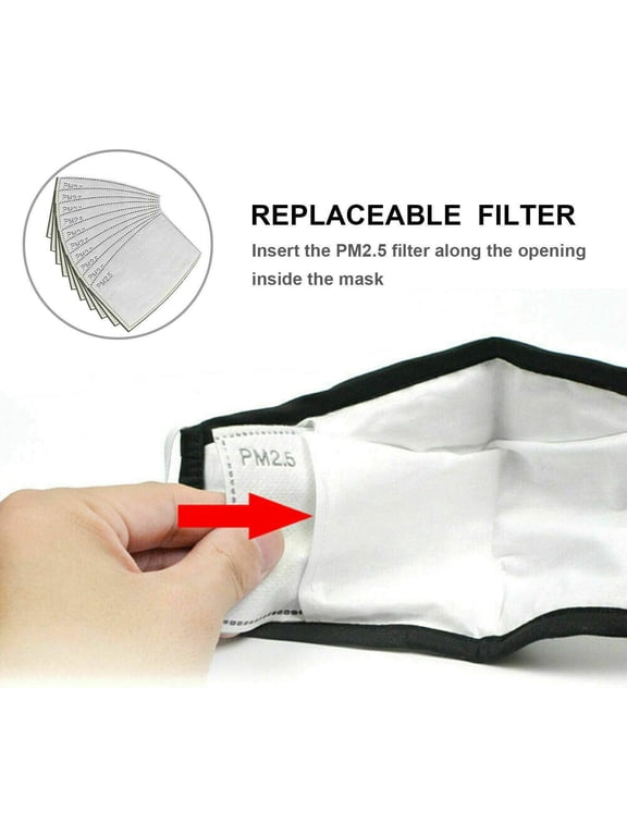 10 Pack PM2.5 Woven Activated Carbon Disposable Face Mask Filter