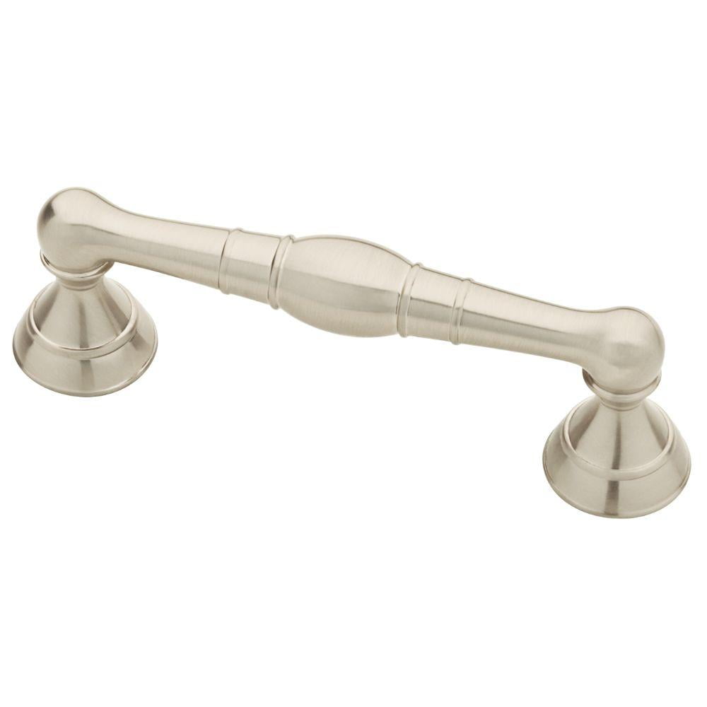 ((10-Pack) Palermo 3 or 3-3/4 in. (76 or 96mm) Satin Nickel Dual Mount Cabinet Pull P23117-SN-CP
