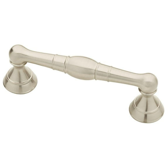((10-Pack) Palermo 3 or 3-3/4 in. (76 or 96mm) Satin Nickel Dual Mount Cabinet Pull P23117-SN-CP