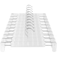 thumbnail image 1 of 10 Pack Pants Hangers with Clips, 12 Inch Plastic Skirt Hangers, Non Slip Adjustable Clips for Pants, Jeans, Shorts - Secure Grip Closet Hangers for Heavy Clothes, 1 of 5